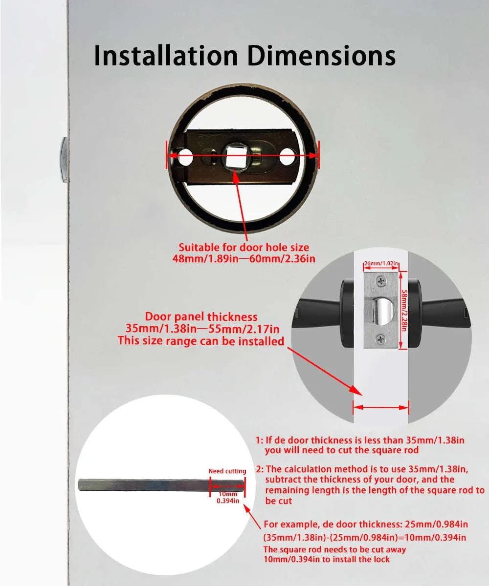 RAYKUBE M5 Tuya BLE Smart Fingerprint Door Lock - Image 25