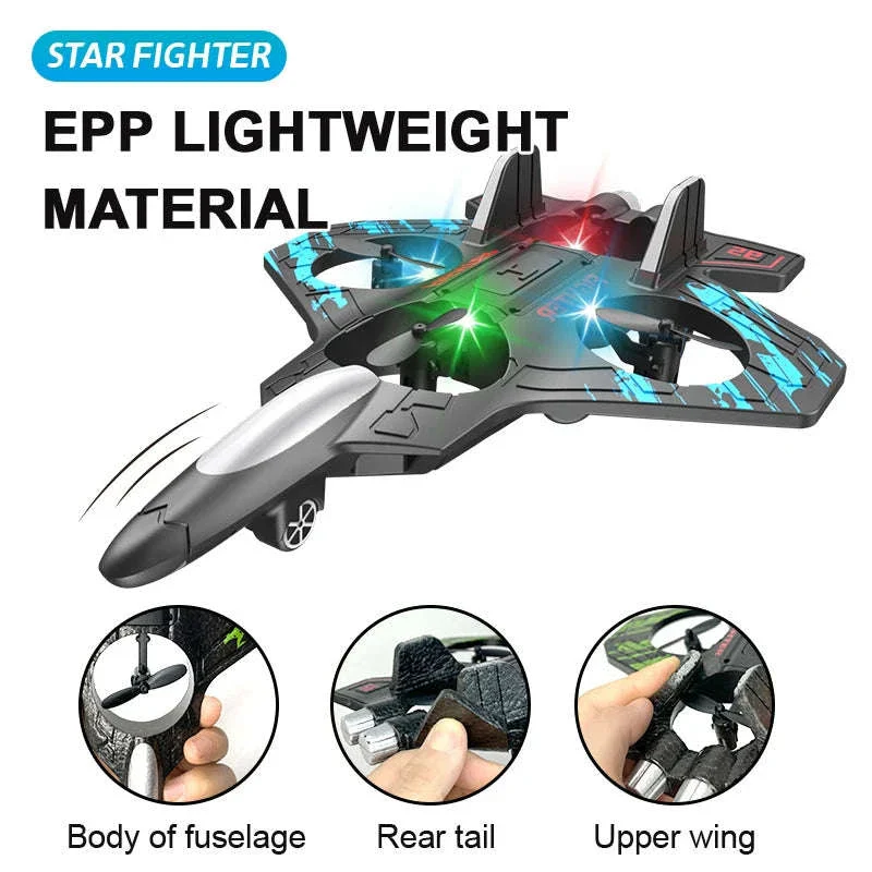 Remote Control Foam Jet Plane with LEDs and 4-Channel Control - Image 5