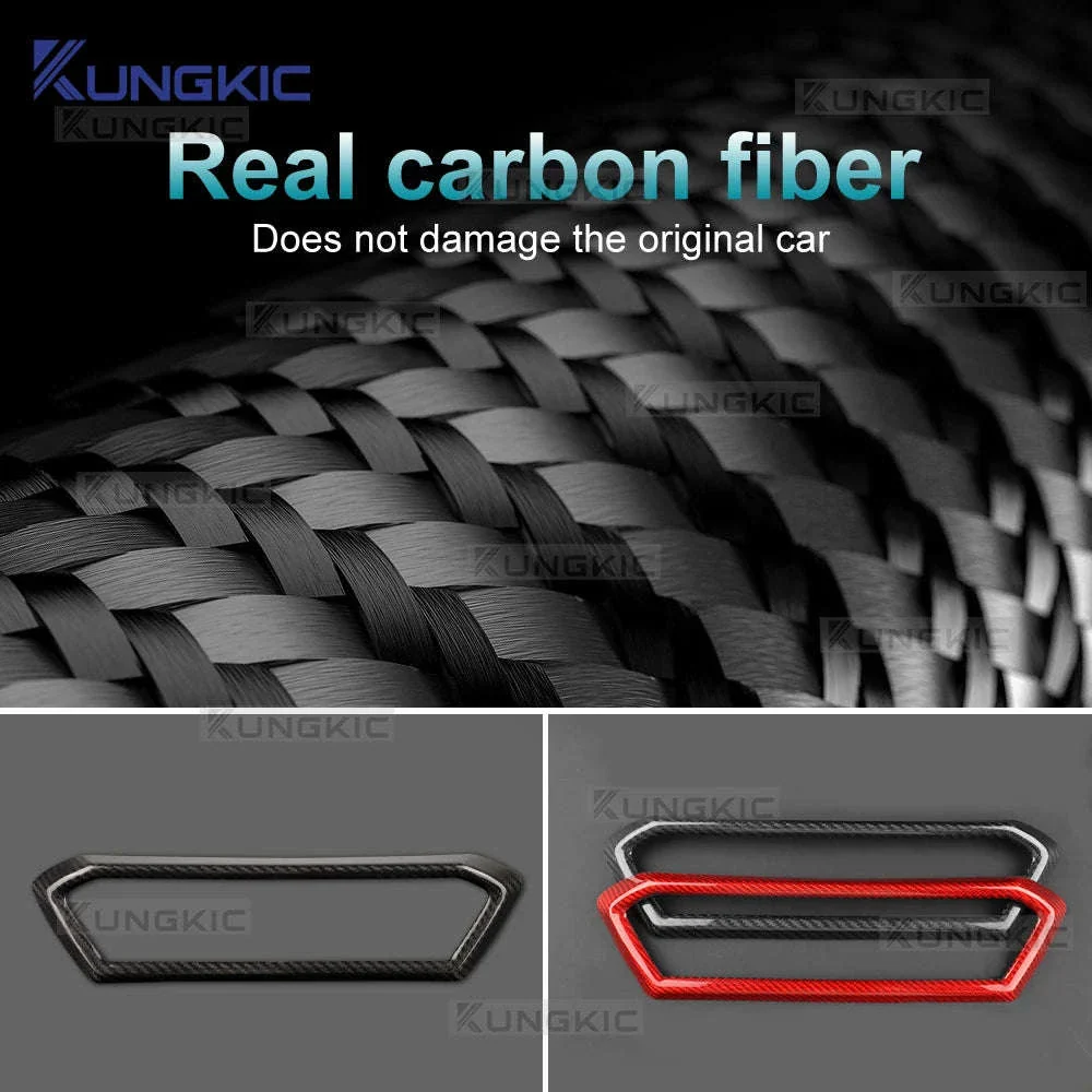 Real Hard Carbon Fiber Center Console Air Outlet Trim for Cupra Leon - Image 5