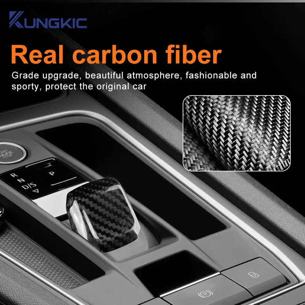 Real Hard Carbon Fiber Gear Shift Knob Trim for Seat/Cupra