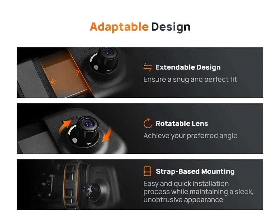 Rearview Dash Cam 9.35 Inch Touch Screen 3K Dual-Channel HDR Voice Control Parking Surveillance - Image 18