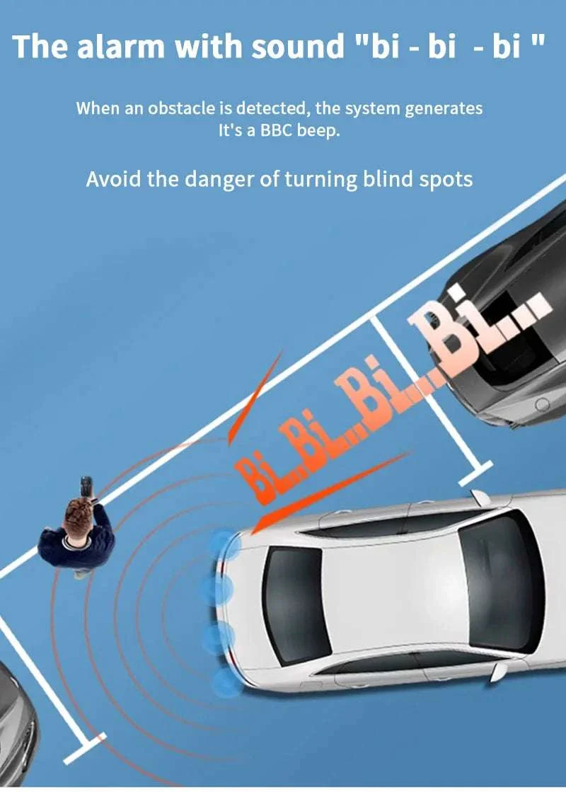 Rearview Mirror Parking Sensor System with 4 Radar Probes - Image 10