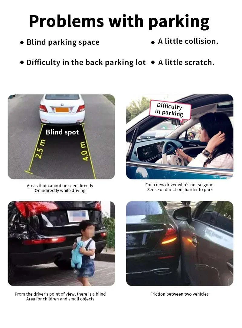 Rearview Mirror Parking Sensor System with 4 Radar Probes - Image 11