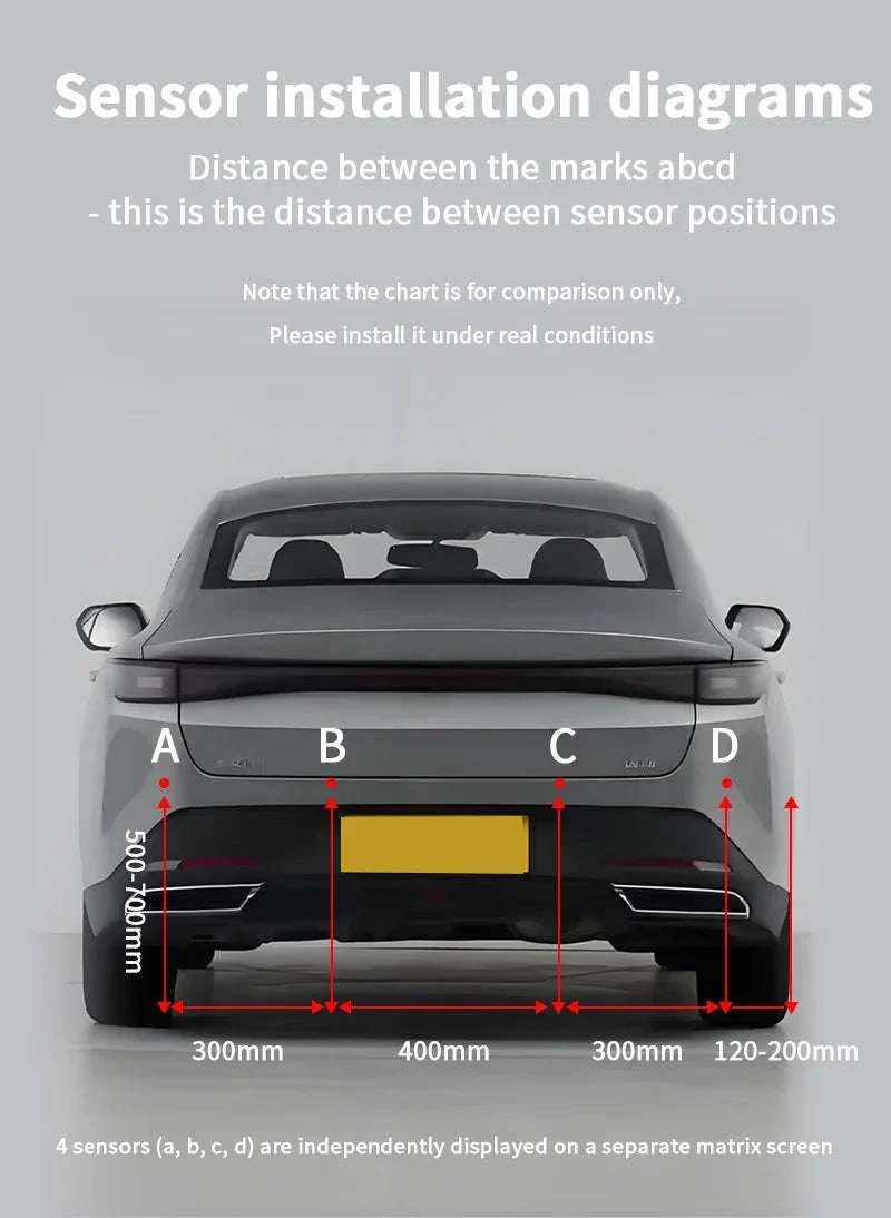 Rearview Mirror Parking Sensor System with 4 Radar Probes - Image 12
