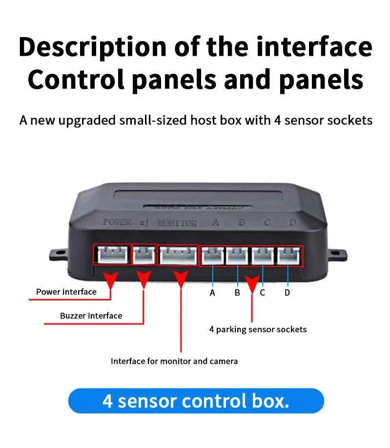 Rearview Mirror Parking Sensor System with 4 Radar Probes - Image 16