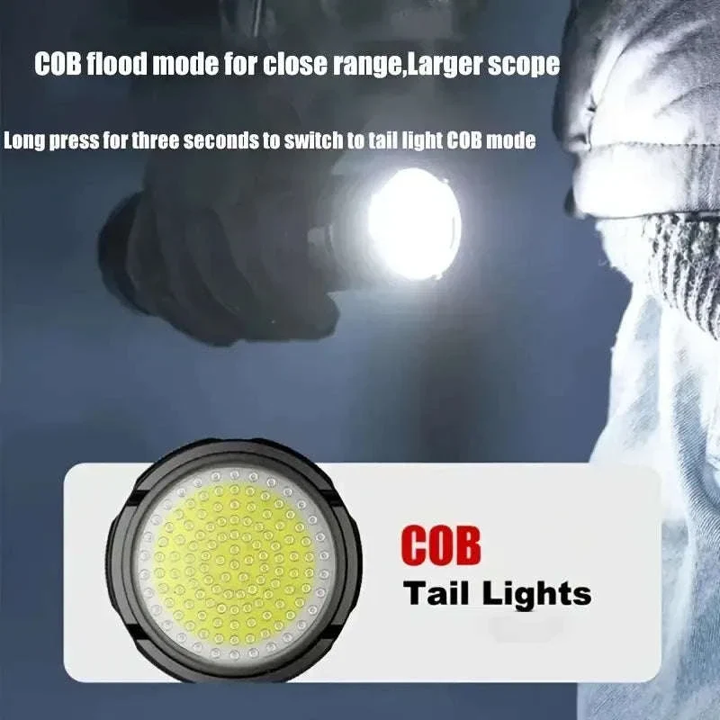 Rechargeable LED Flashlight with 200m Beam & 25000mAh Battery - Image 7