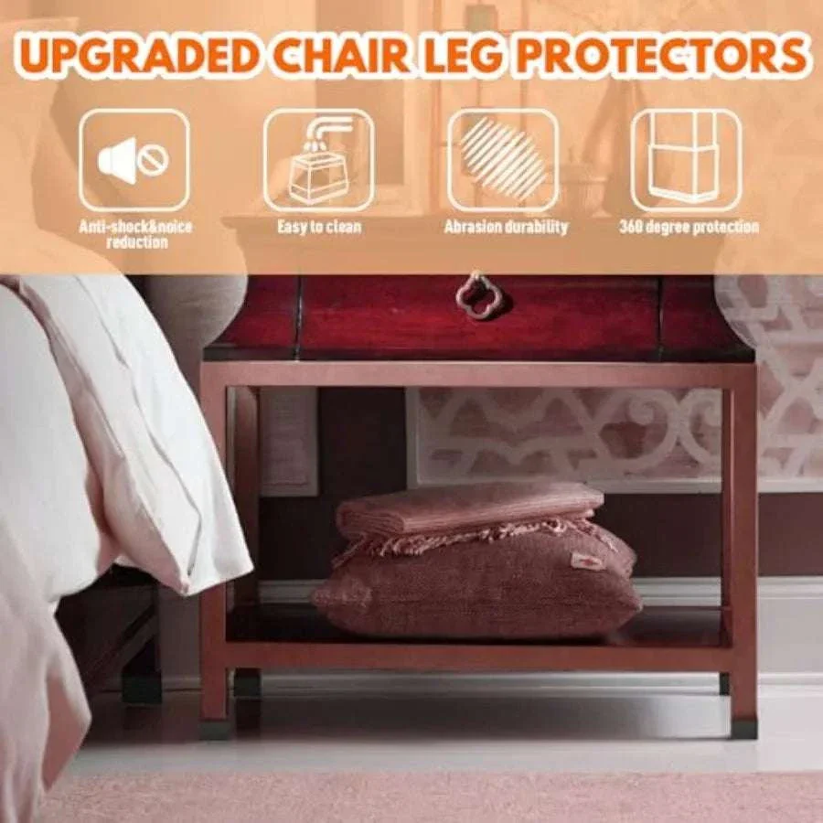 Rectangle Chair Leg Protectors with Felt Pads – 16PCS Floor Covers - Image 5