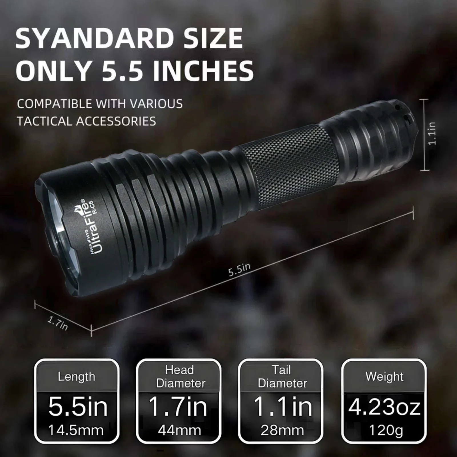 Red Light Tactical Flashlight for Hunting, Night Vision & Astronomy - Image 4