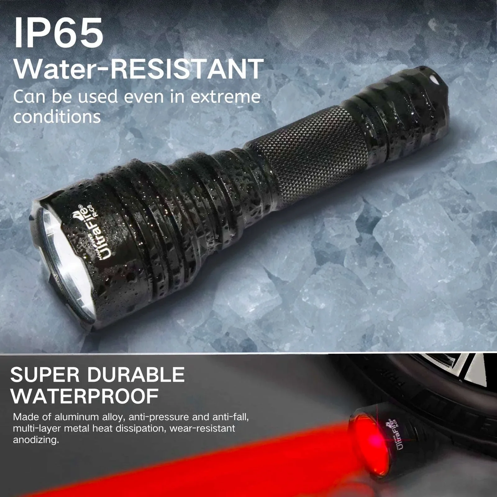 Red Light Tactical Flashlight for Hunting, Night Vision & Astronomy - Image 9
