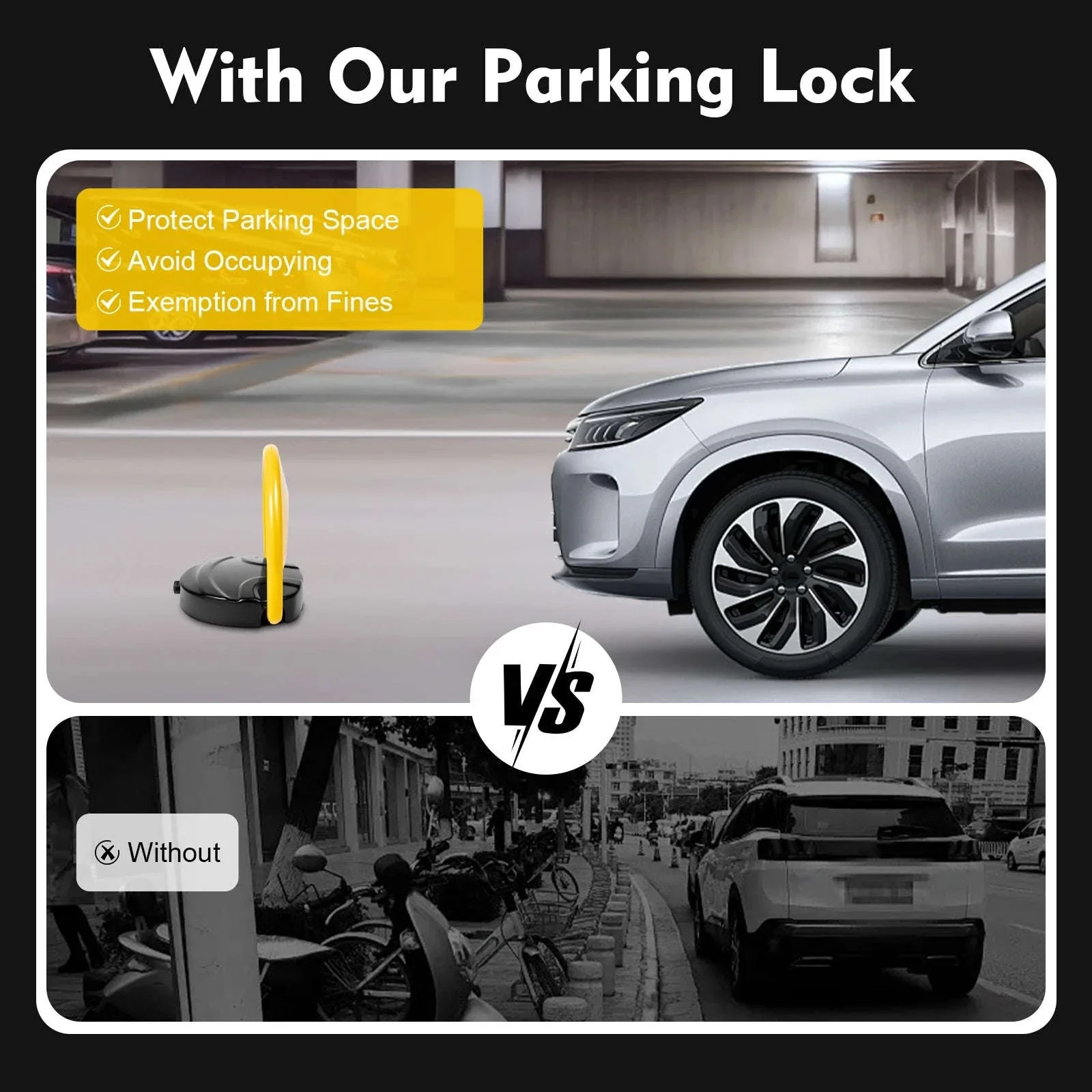 Remote Control Parking Lock Barrier with Alarm & 180° Foldable Arm - Image 7