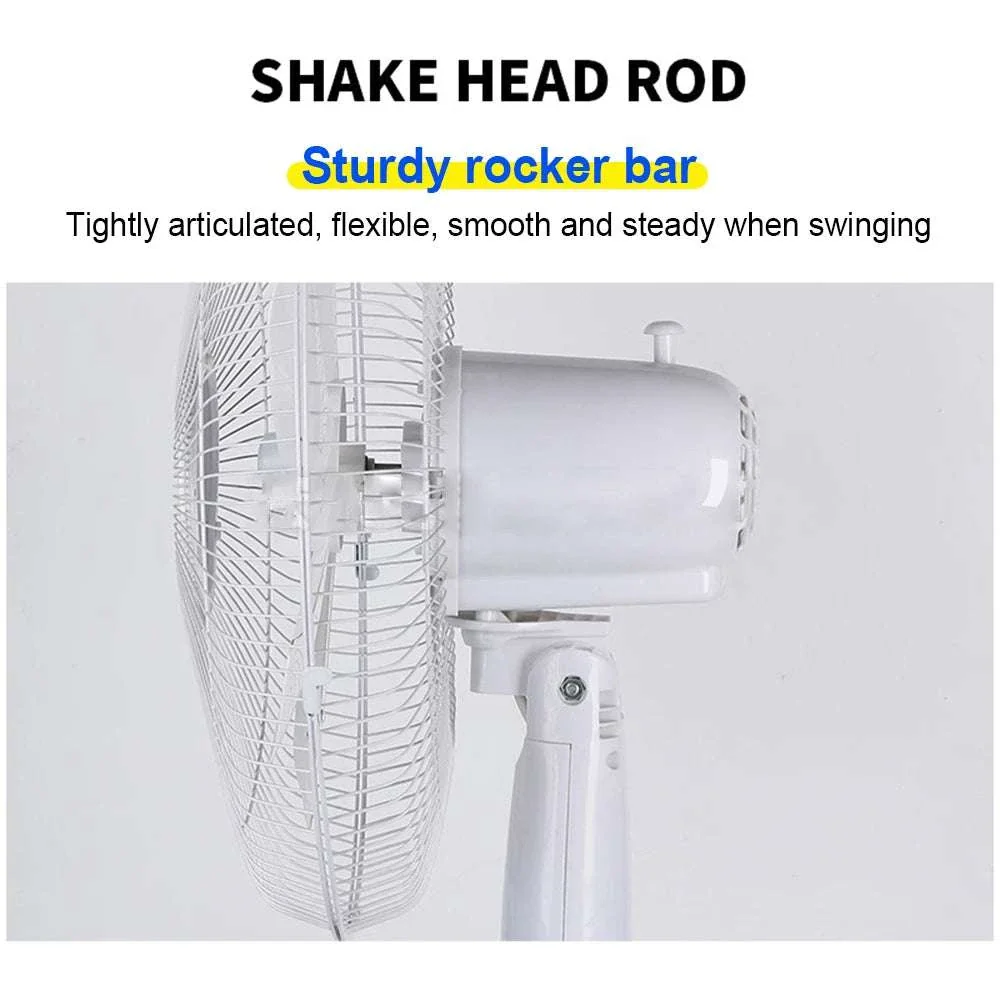Solar Powered Floor Fan with Remote, 12H Runtime & LED Light - Image 14