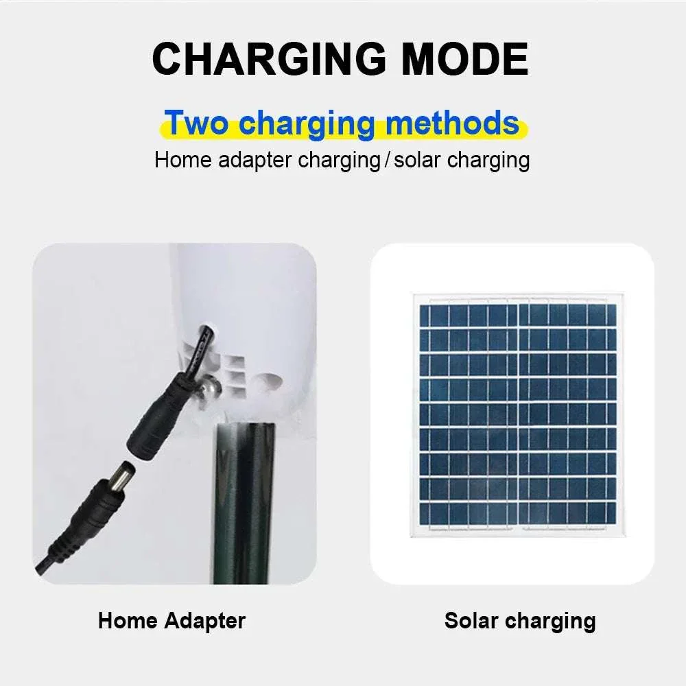 Solar Powered Floor Fan with Remote, 12H Runtime & LED Light - Image 5