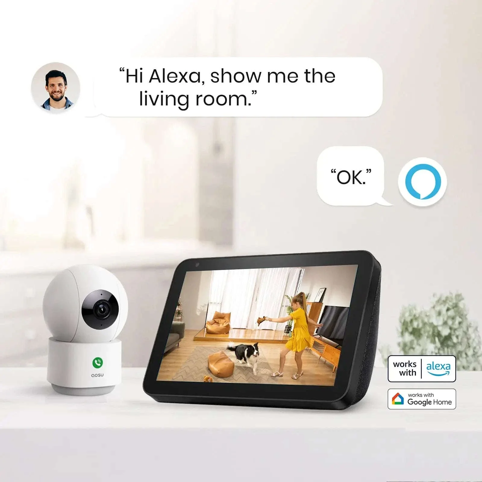 AOSU 3MP Indoor Baby Monitor Camera with 2-Way Audio - Image 6