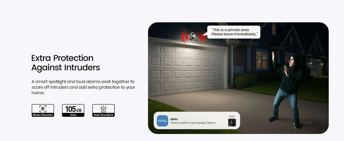 AOSU Solar Outdoor Security Camera, 3MP Color Night Vision - Image 12