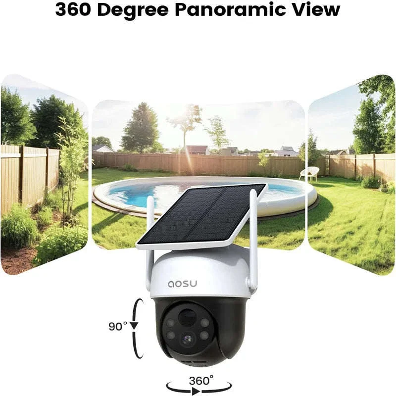 3MP Solar Security Camera and Baby Monitor with Two-Way Audio - Image 2