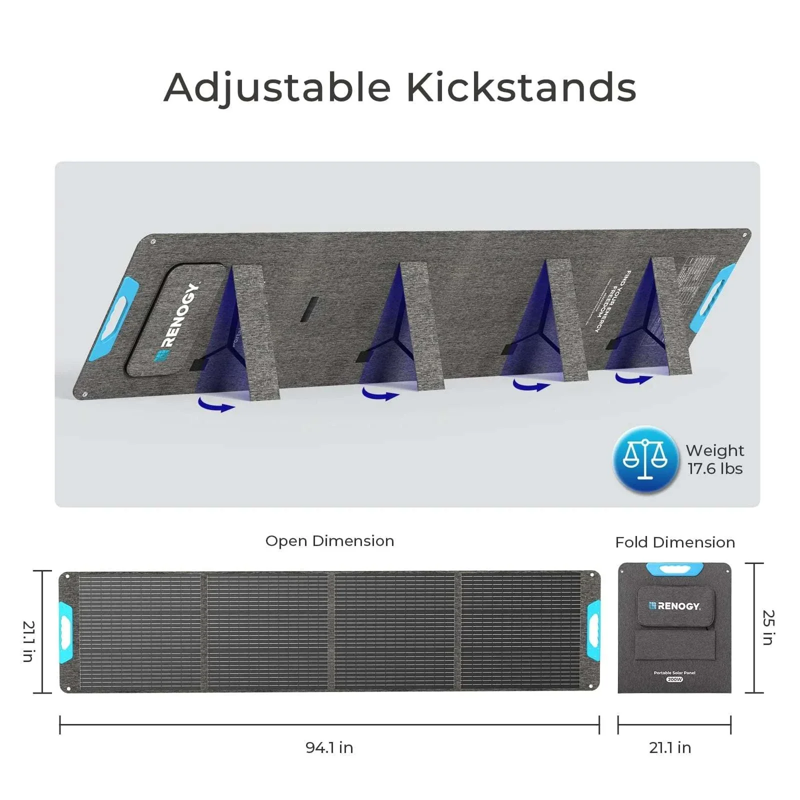 200W Portable Solar Panel Foldable IP65 Charger for RV & Camping - Image 5