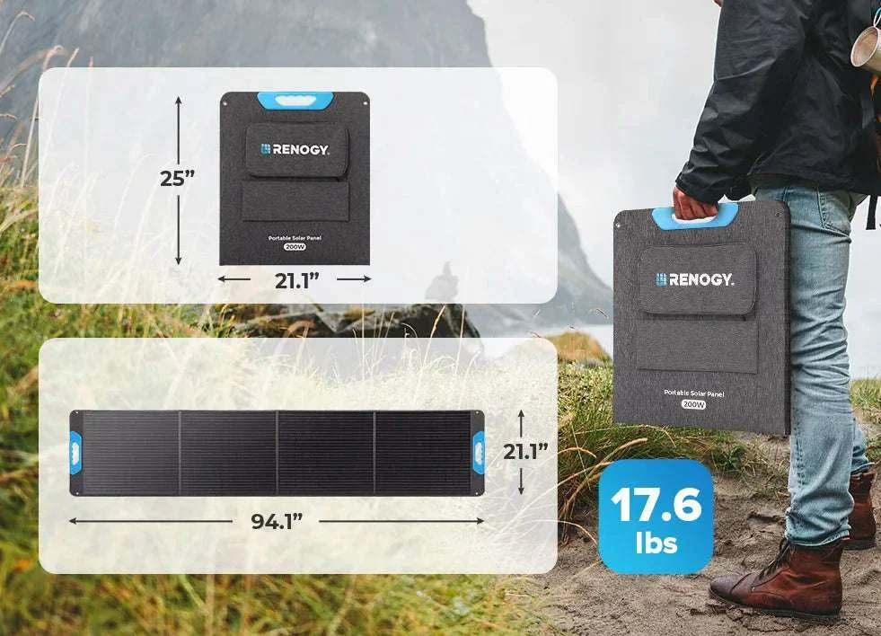 200W Portable Solar Panel Foldable IP65 Charger for RV & Camping - Image 8
