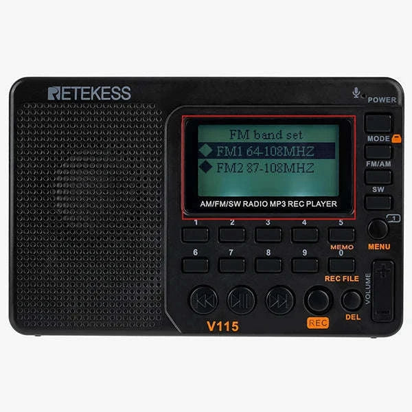 Retekess V115 Portable Radio with USB Recording - Image 16
