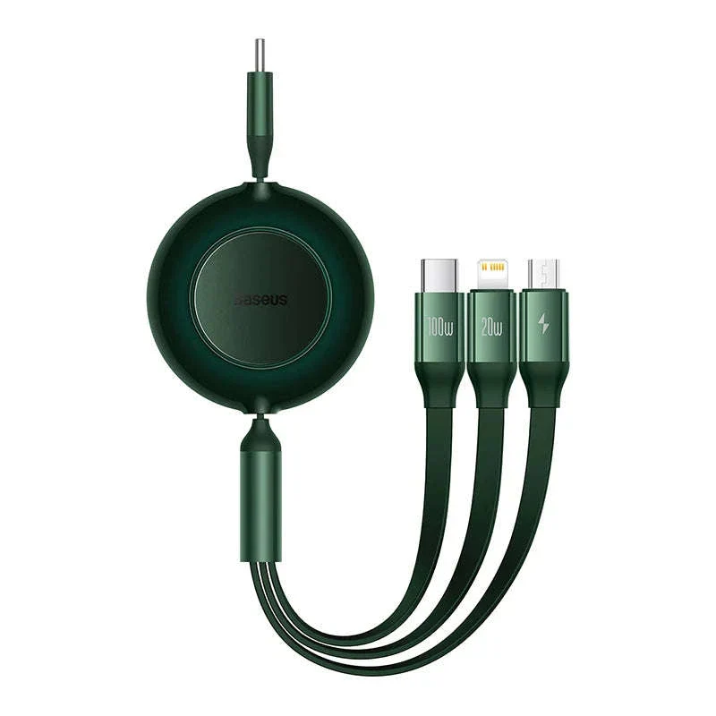 Retractable 100W 3-in-1 USB-C Charging Cable for Laptop & Phone - Image 32