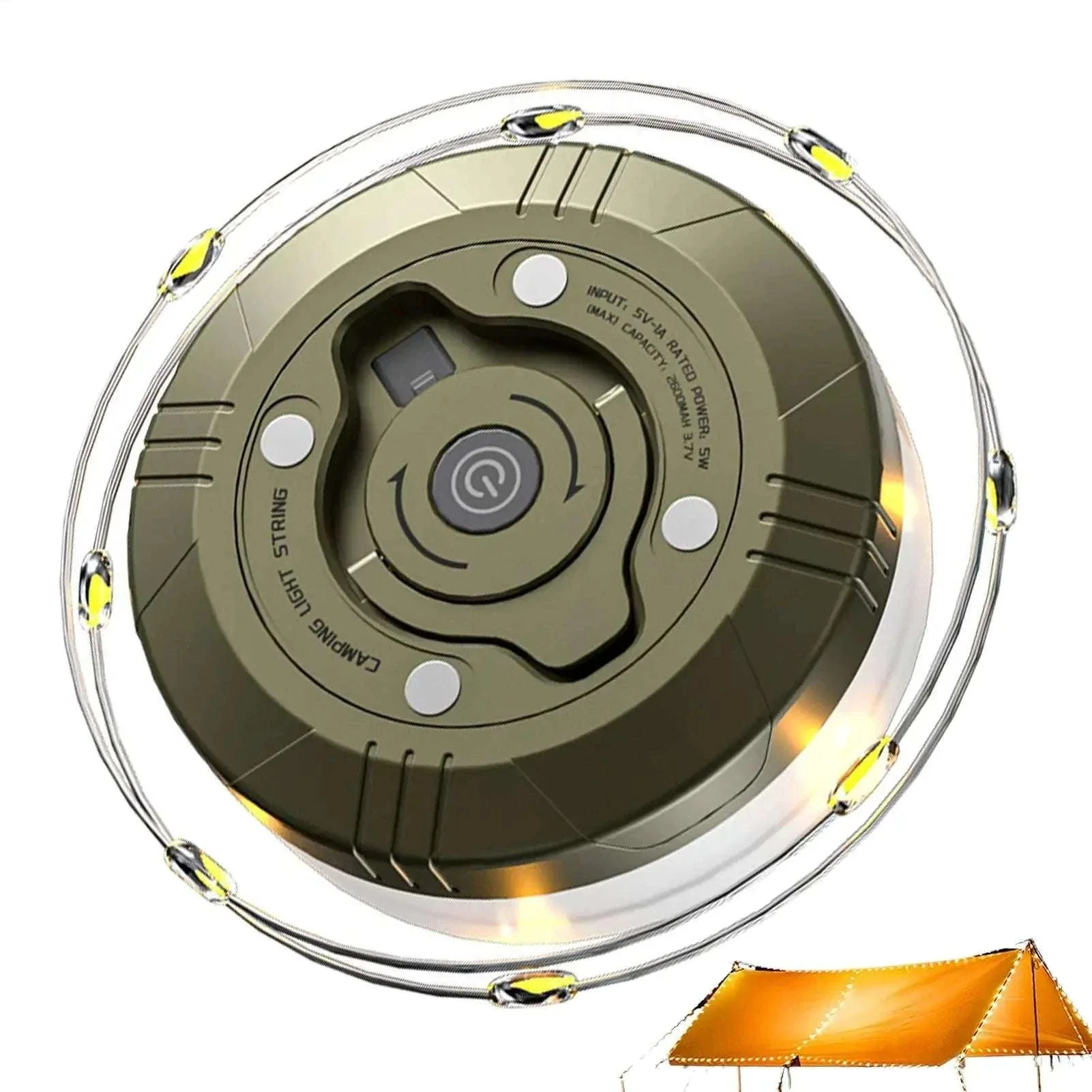 Retractable Camping String Lights 20m USB-C Rechargeable 2600mAh - Image 13