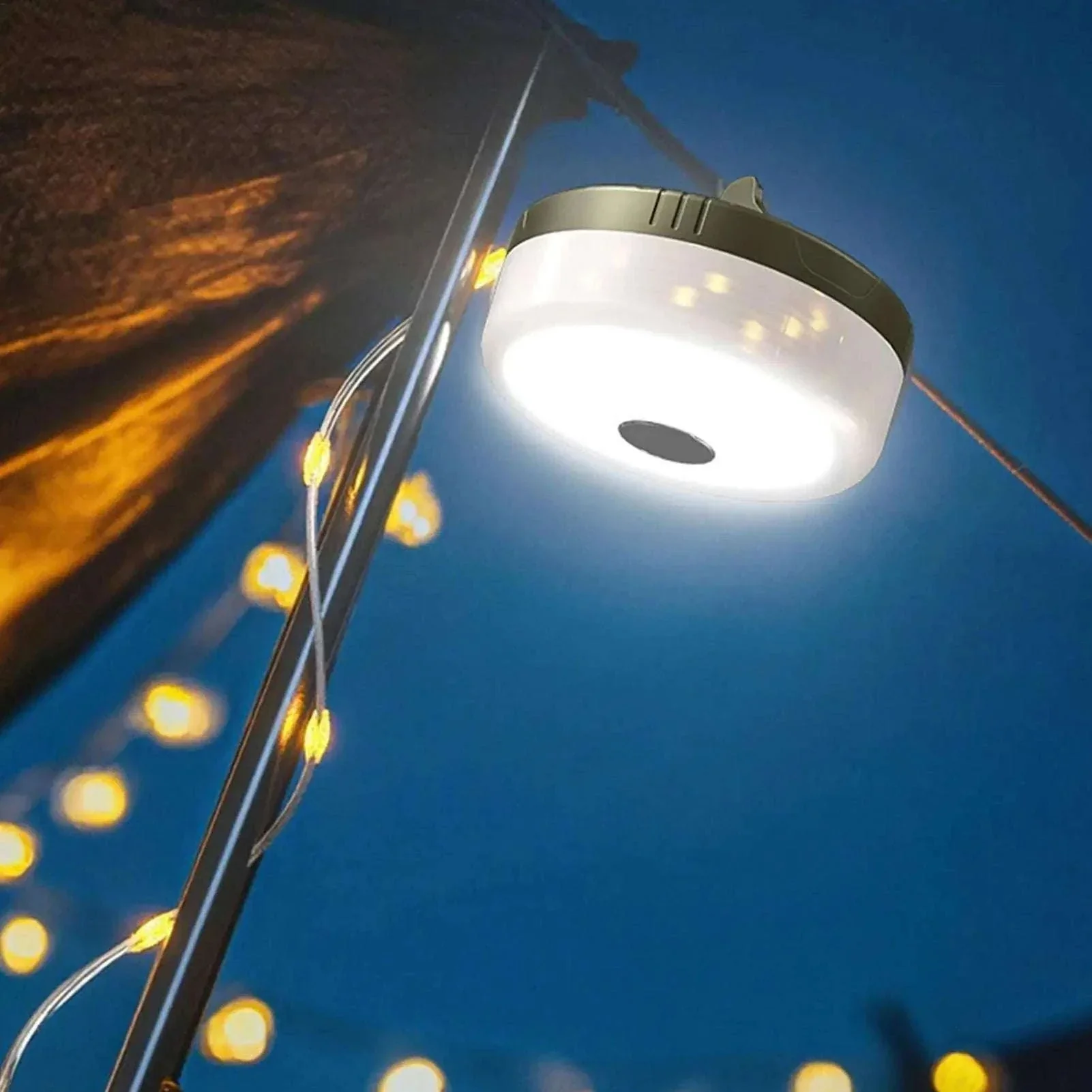 Retractable Camping String Lights 20m USB-C Rechargeable 2600mAh - Image 2