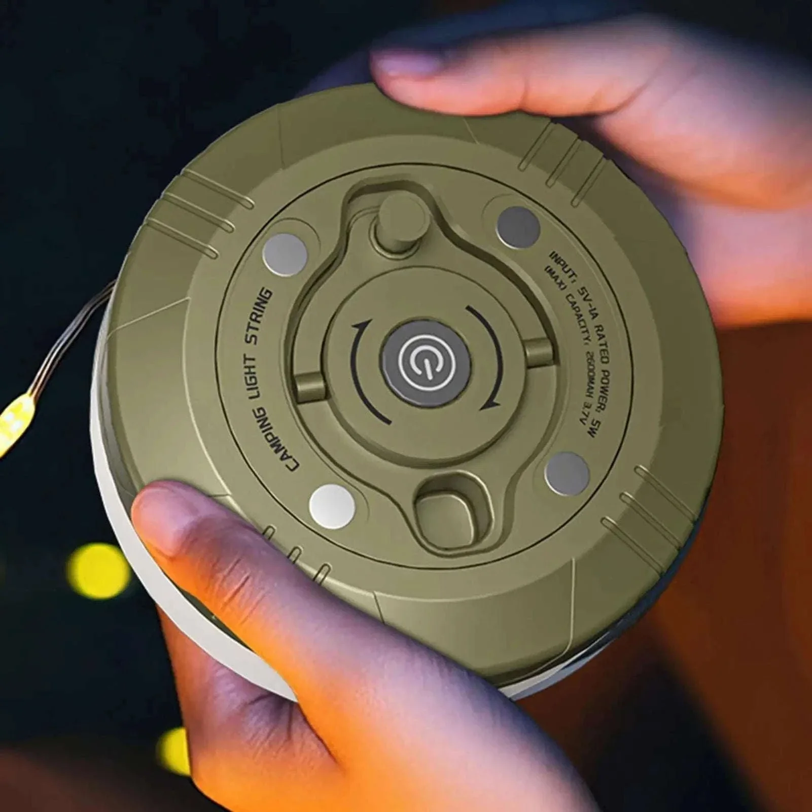 Retractable Camping String Lights 20m USB-C Rechargeable 2600mAh - Image 4