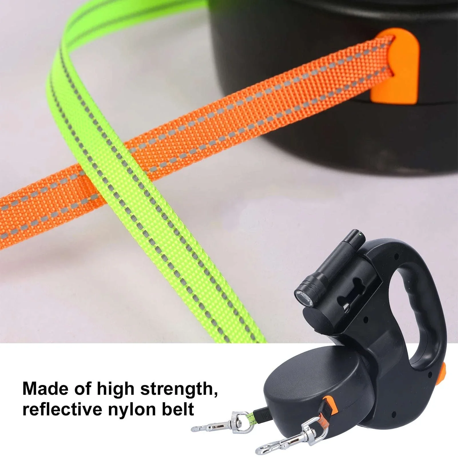 Automatic Retractable Pet Leash with Light and Bag Dispenser - Image 5