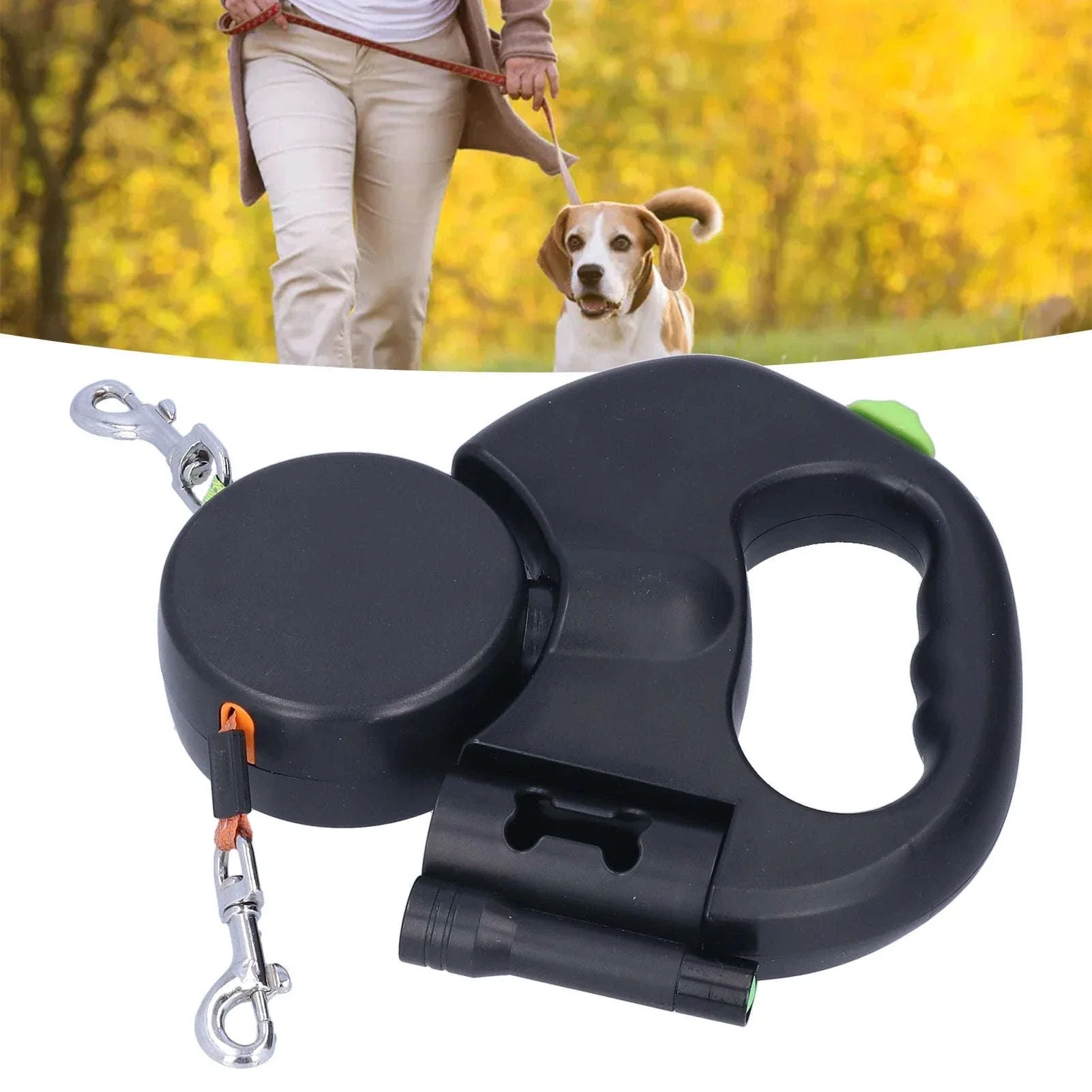 Automatic Retractable Pet Leash with Light and Bag Dispenser - Image 6