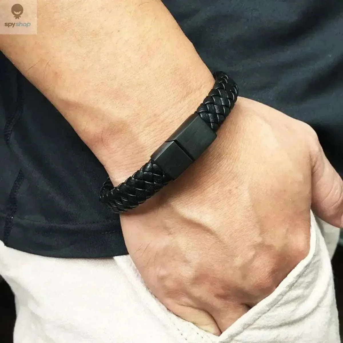 Retro Men's Leather Bracelet with Rugged Vintage Style - Image 2