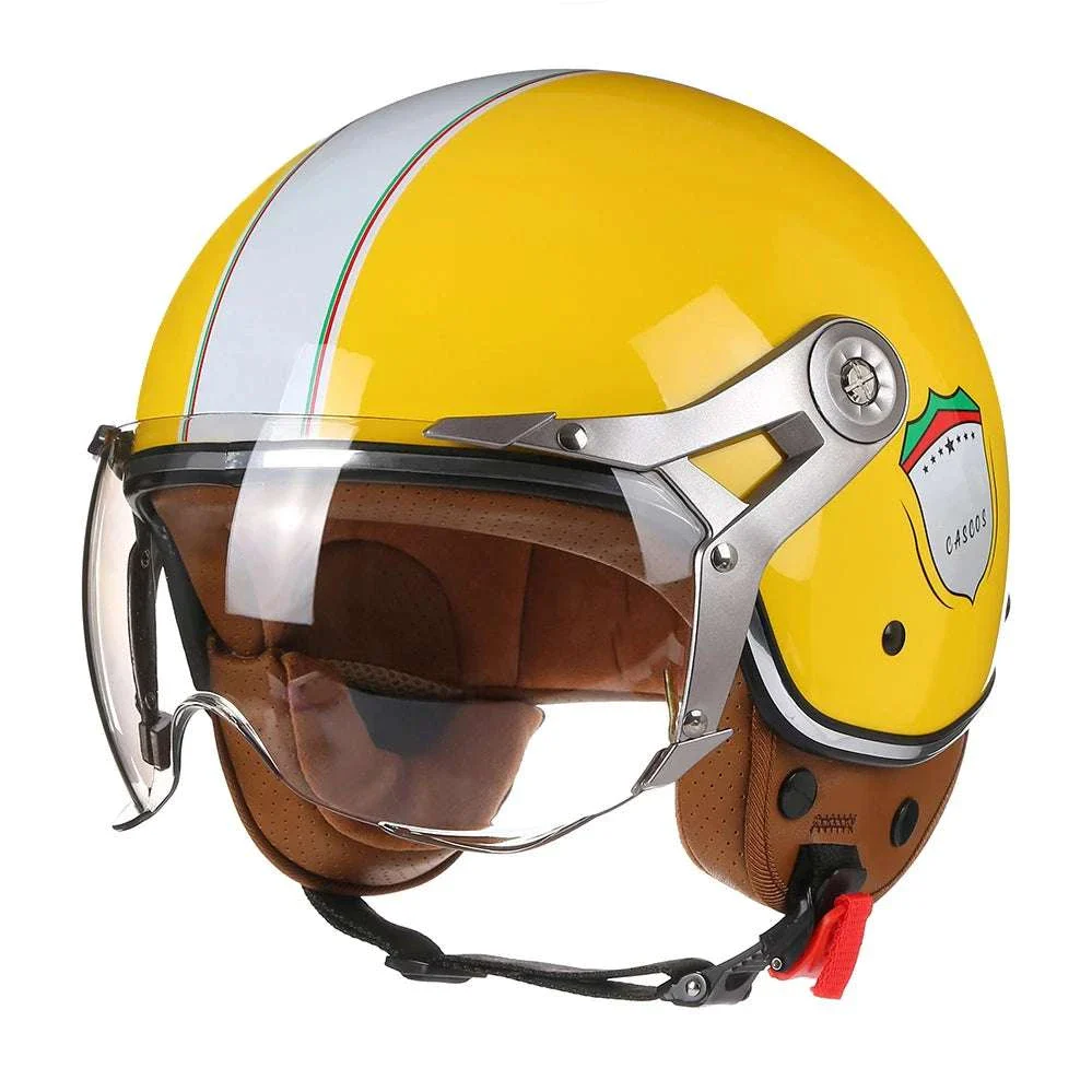 Retro Open Face Motorcycle Helmet 3/4 ABS Lightweight 1kg - Image 10