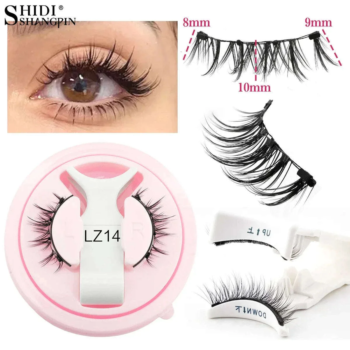 Reusable Magnetic False Eyelashes with Applicator Tweezers Set - Image 32