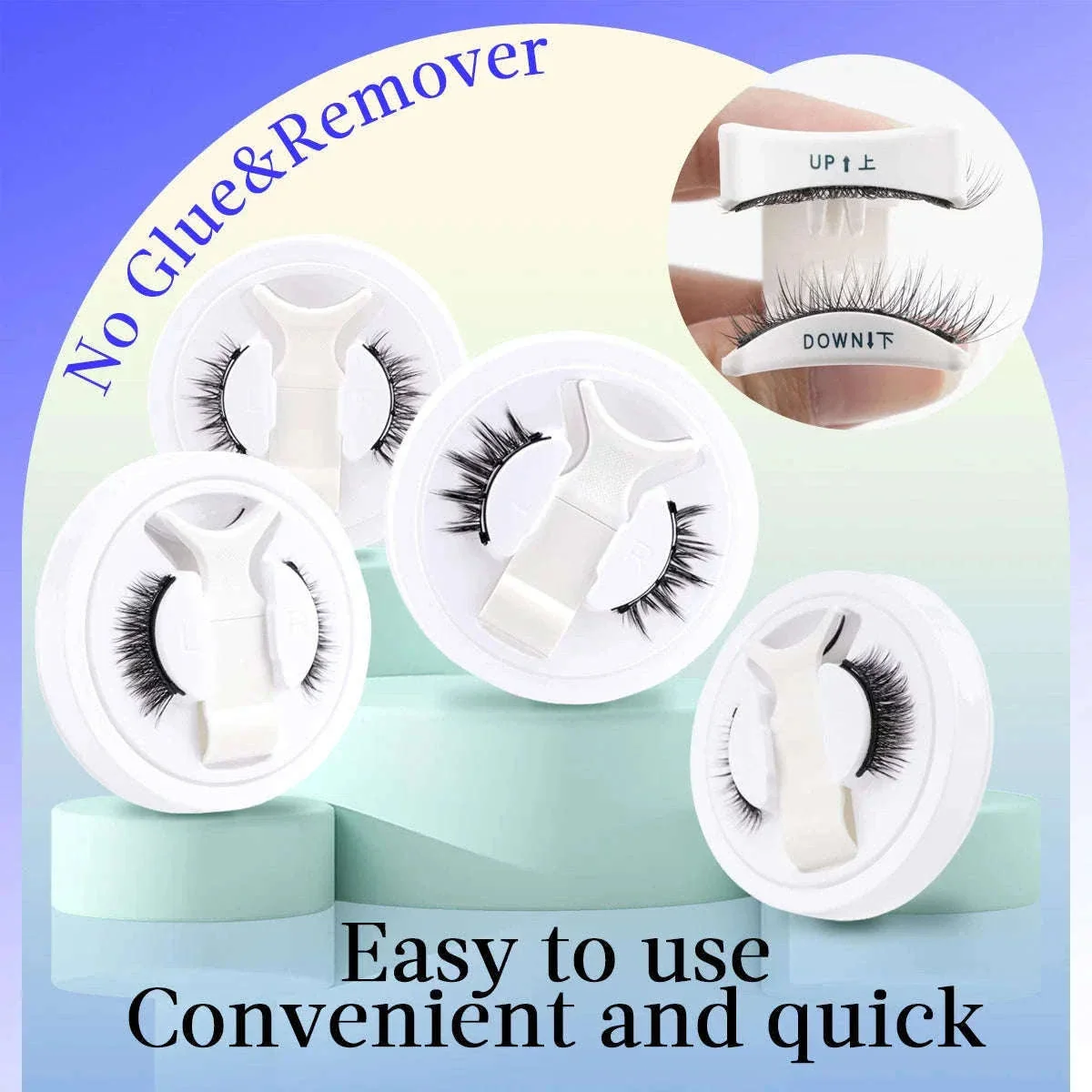 Reusable Magnetic False Eyelashes with Applicator Tweezers Set - Image 5