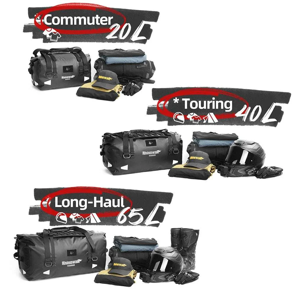 Waterproof Motorcycle Saddle Bag 20L 40L 65L Tail Seat Storage Pack - Image 2