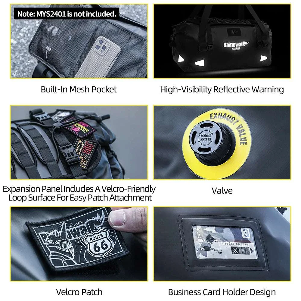 Waterproof Motorcycle Saddle Bag 20L 40L 65L Tail Seat Storage Pack - Image 4