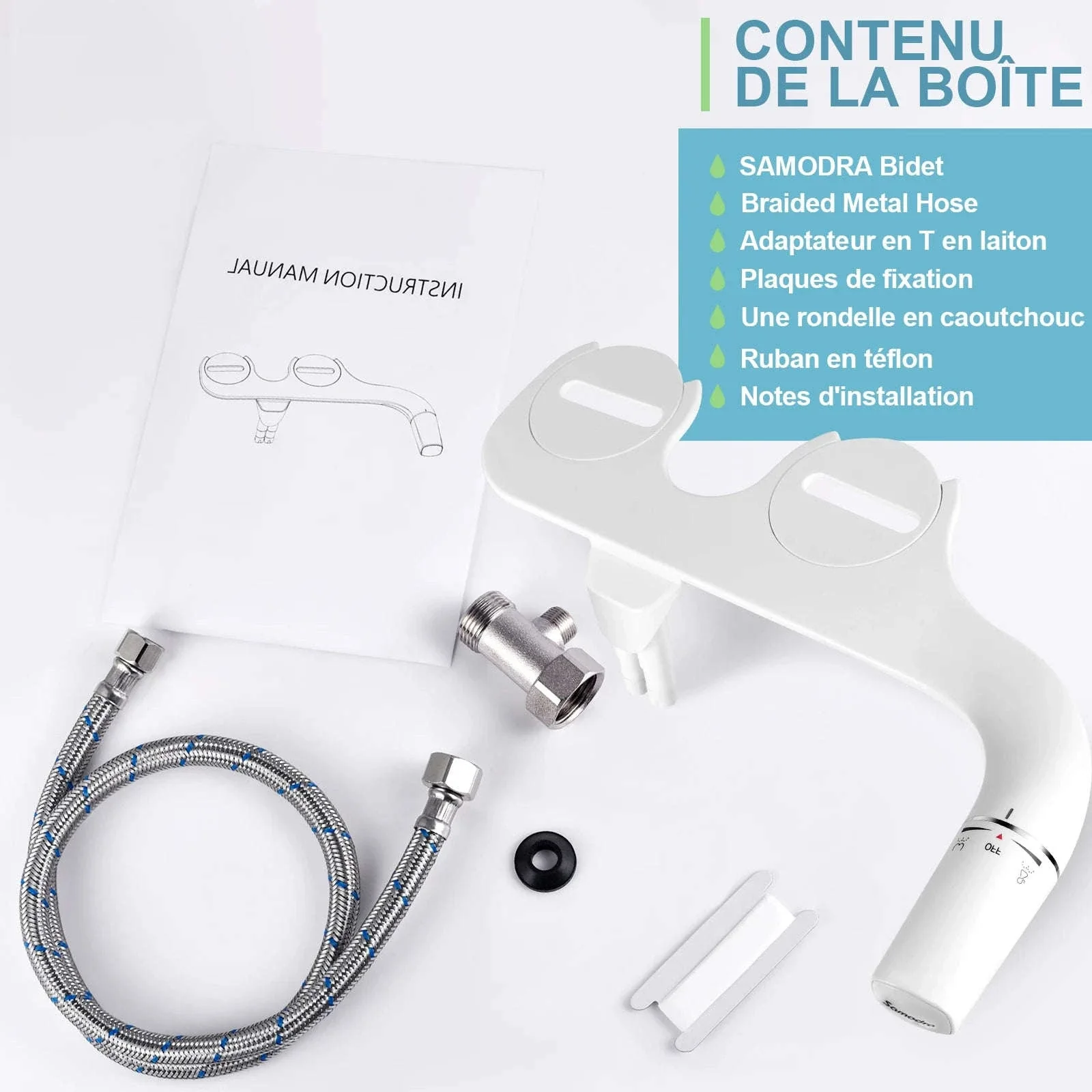 Samodra Dual Nozzle Bidet Sprayer with Right/Left Hand Controls - Image 15