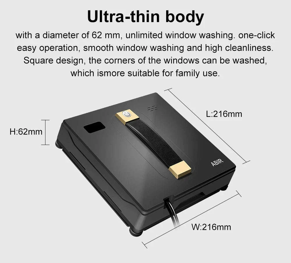 ABIR WD8 Robot Window Vacuum Cleaner with Dual Spray - Image 26