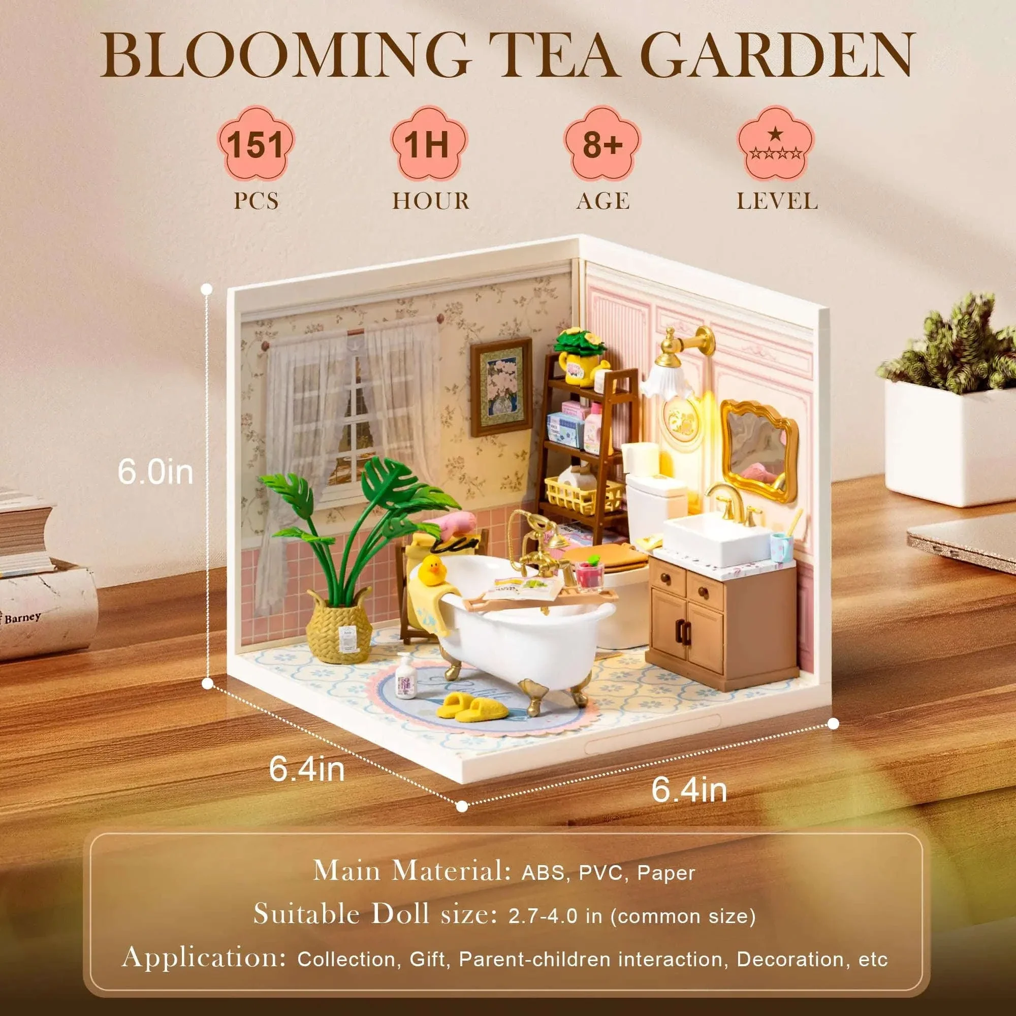 DIY Miniature House Kit Pop Bubble Bathroom Set - Image 2