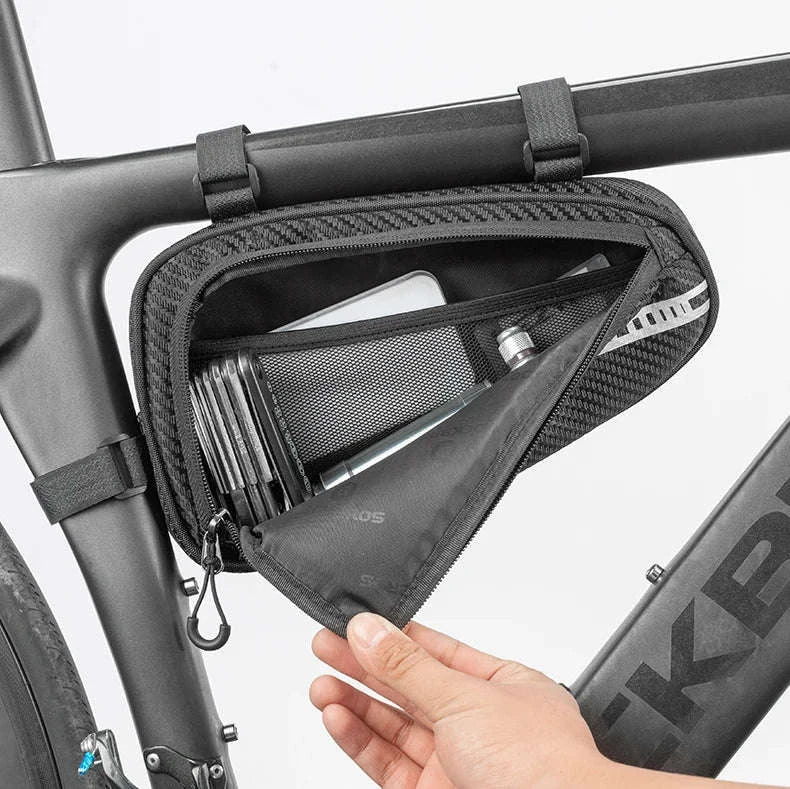 ROCKBROS 1.2L Bike Frame Triangle Bag Rainproof Reflective - Image 11