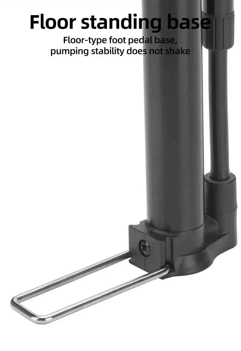 Portable Bike Pump 120 PSI with Gauge for Presta & Schrader Valves - Image 13