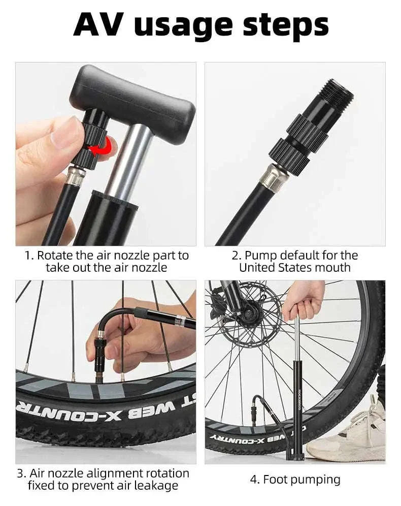 Portable Bike Pump 120 PSI with Gauge for Presta & Schrader Valves - Image 19