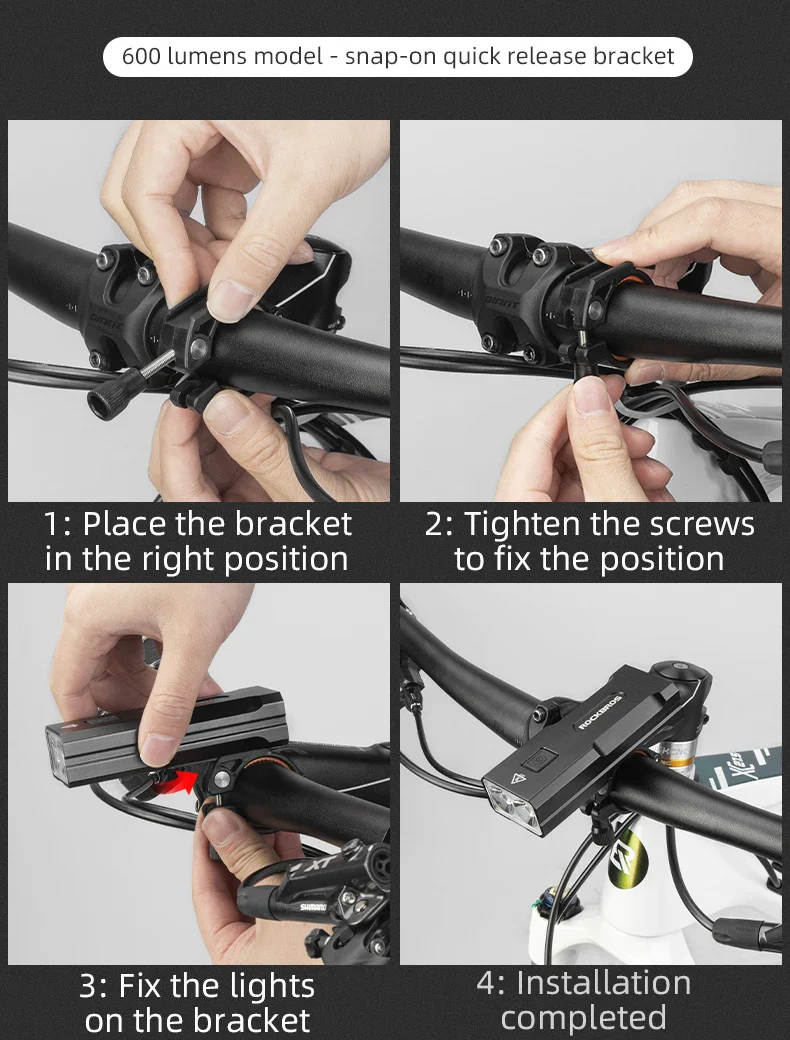 850LM Bike Front Light 10000mAh USB Rechargeable Headlight - Image 22
