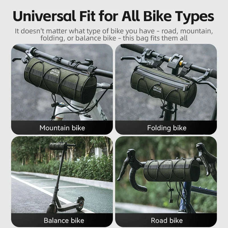 2L Bicycle Handlebar Bag with Shoulder Strap & 3-Point Mount - Image 6
