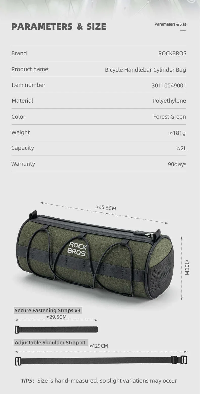 2L Bicycle Handlebar Bag with Shoulder Strap & 3-Point Mount - Image 8