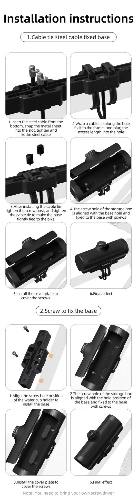 Waterproof Bike Frame Bag with Password Lock 0.7L - Image 16