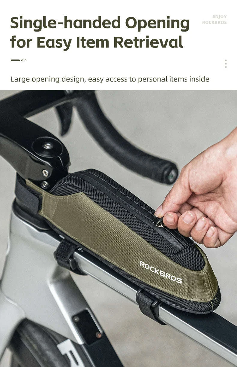 Bike Top Tube Bag Rainproof Nylon Frame Storage - Image 12