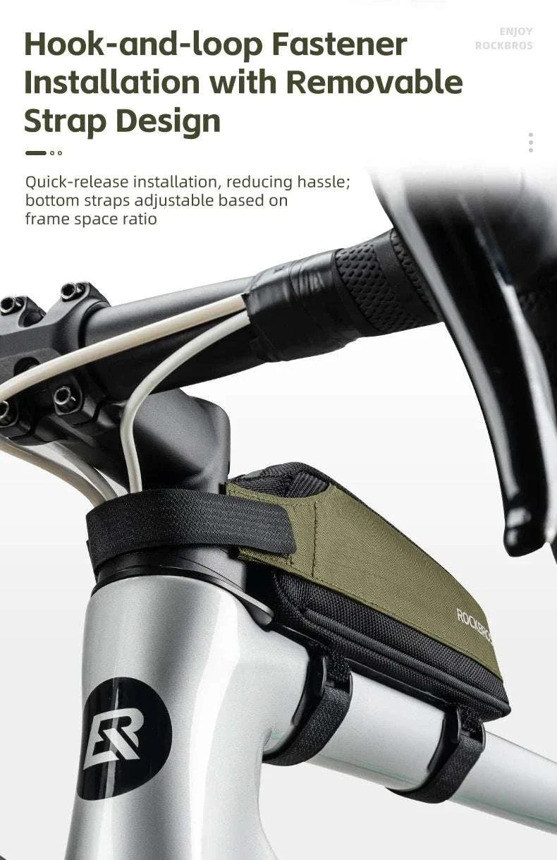 Bike Top Tube Bag Rainproof Nylon Frame Storage - Image 15