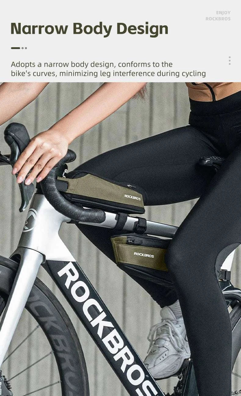 Bike Top Tube Bag Rainproof Nylon Frame Storage - Image 17