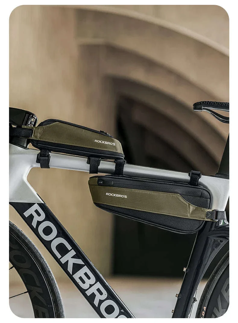 Bike Top Tube Bag Rainproof Nylon Frame Storage - Image 9