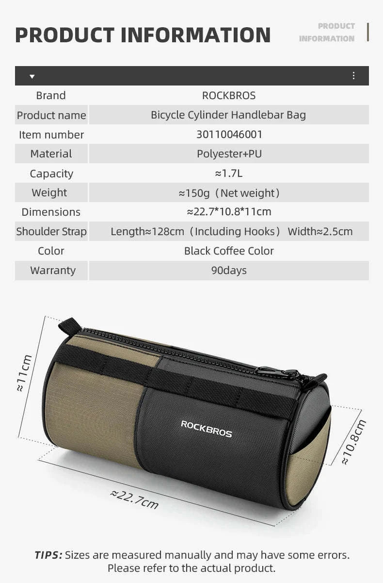 Reflective Bicycle Handlebar Bag, 1.7L Rainproof Front Bag - Image 9