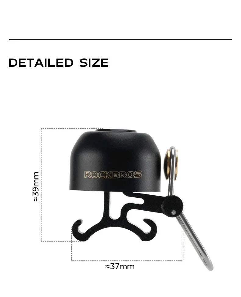Bicycle Bell with Crisp Sound Copper Alloy Handlebar Ring - Image 18